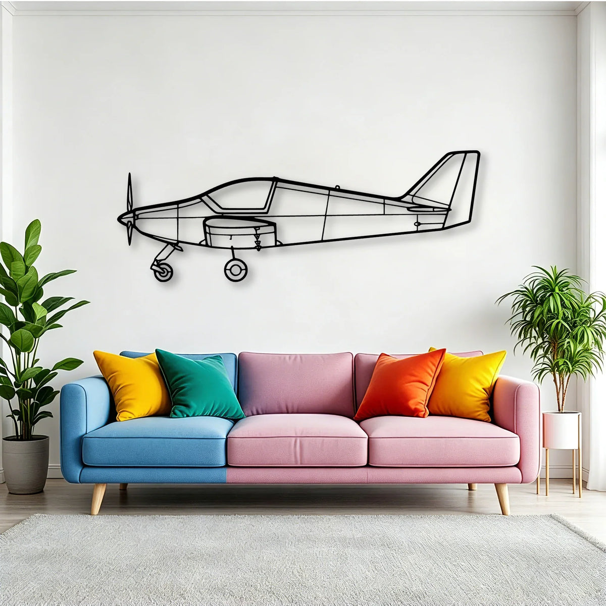 03 Loiret Classic Aircraft Silhouette Metal Wall Art - Tinvibe