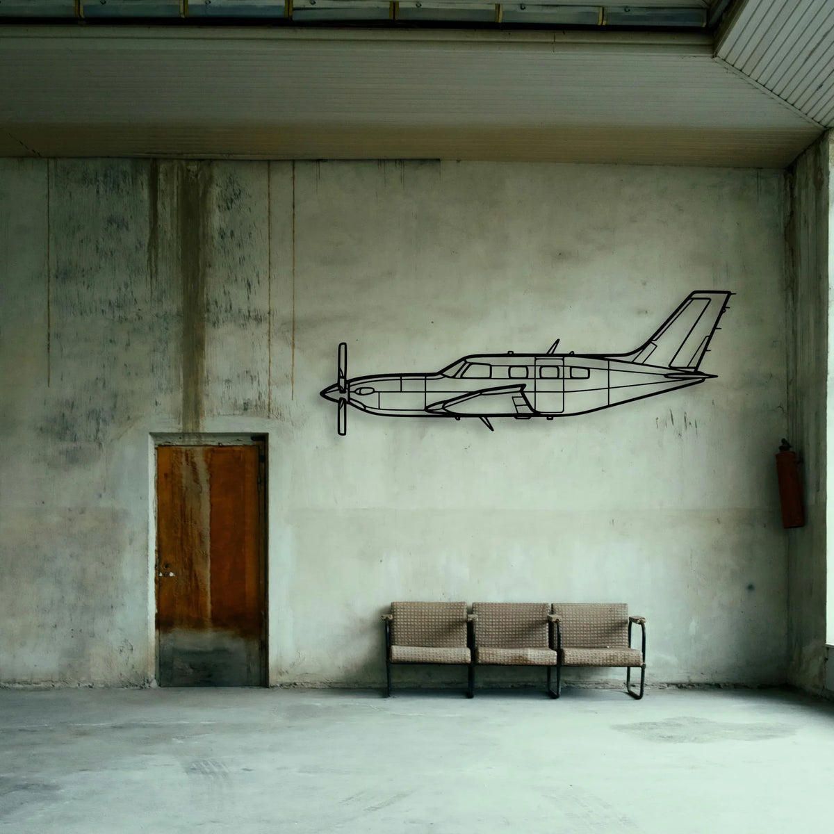 108 2 2 Classic Aircraft Silhouette Metal Wall Art - Tinvibe