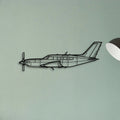 108 2 2 Classic Aircraft Silhouette Metal Wall Art - Tinvibe