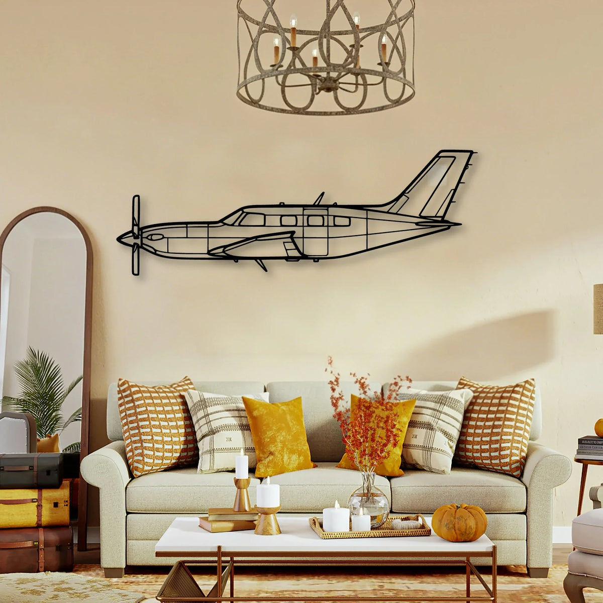 108 2 2 Classic Aircraft Silhouette Metal Wall Art - Tinvibe