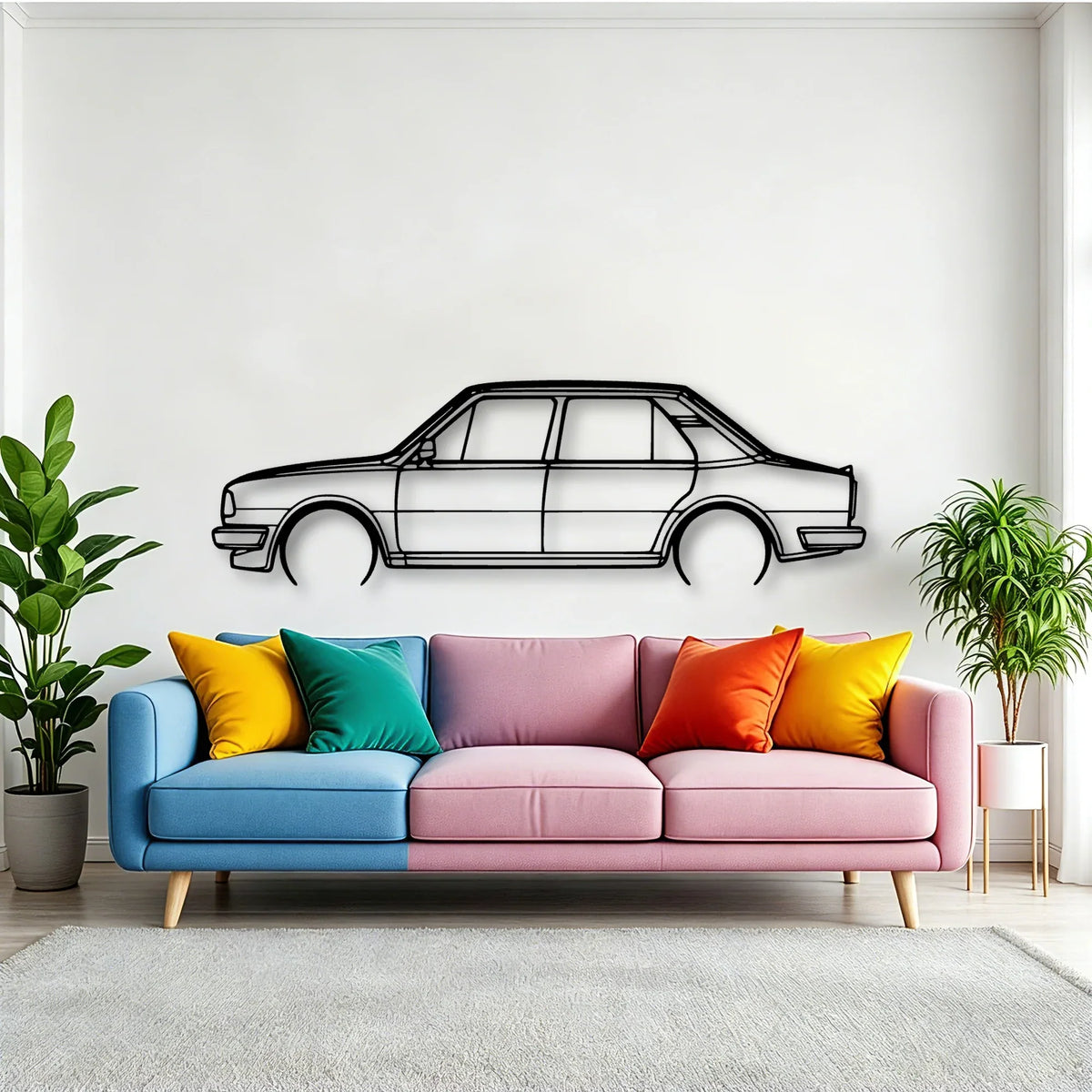 120L 1986 Classic Silhouette Metal Wall Art - Tinvibe