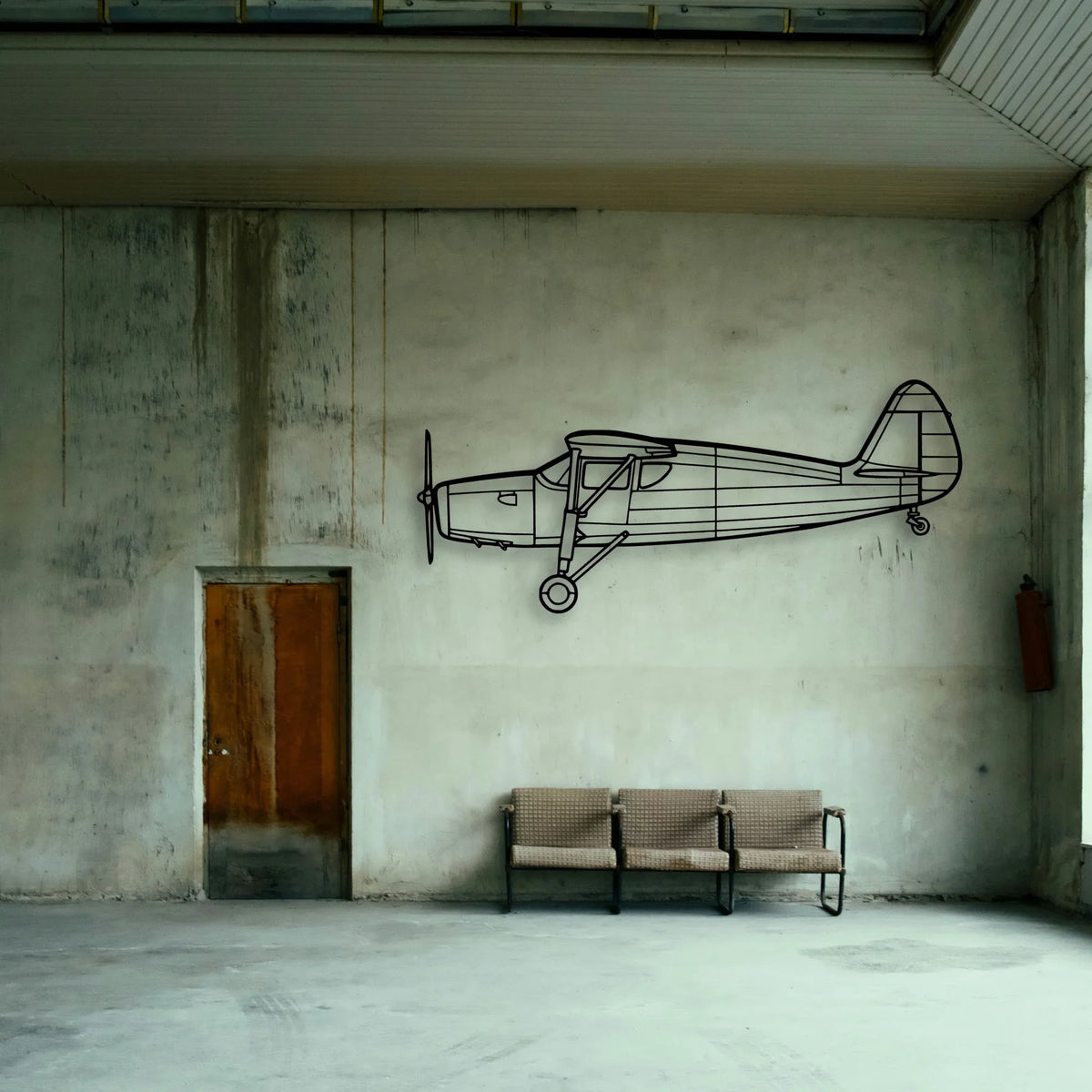 150 2 Classic Aircraft Silhouette Metal Wall Art - Tinvibe