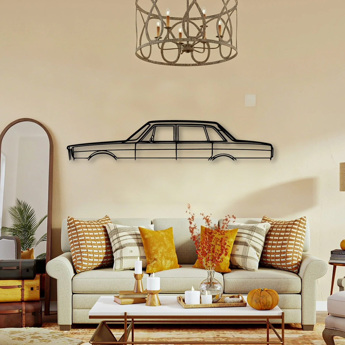 164 1968 Classic Silhouette Metal Wall Art - Tinvibe