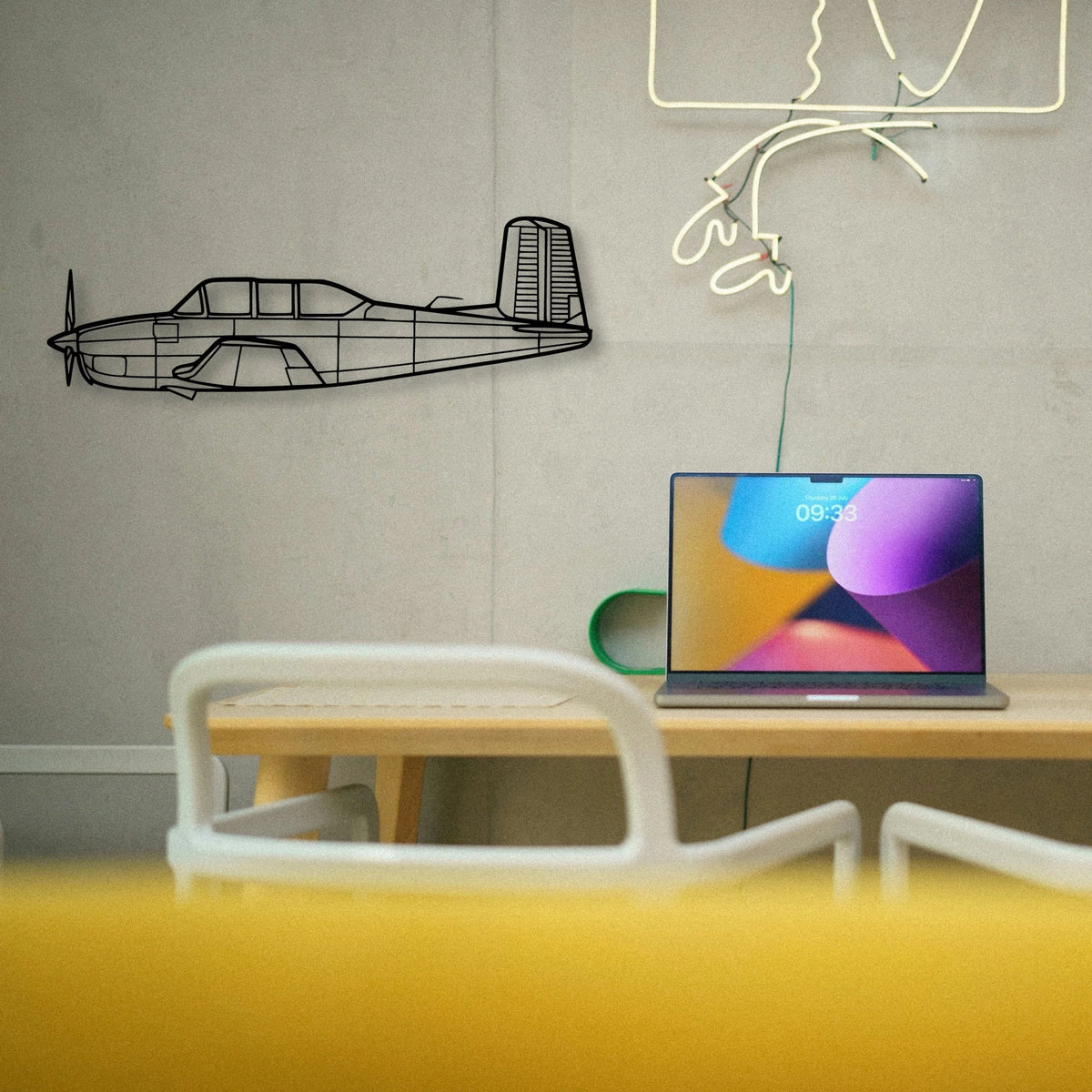 170B 3 Classic Aircraft Silhouette Metal Wall Art - Tinvibe