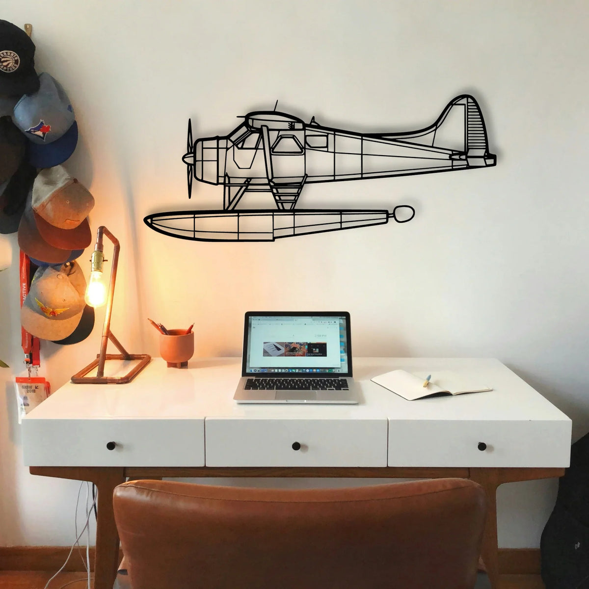 170B Float 2 Classic Aircraft Silhouette Metal Wall Art - Tinvibe