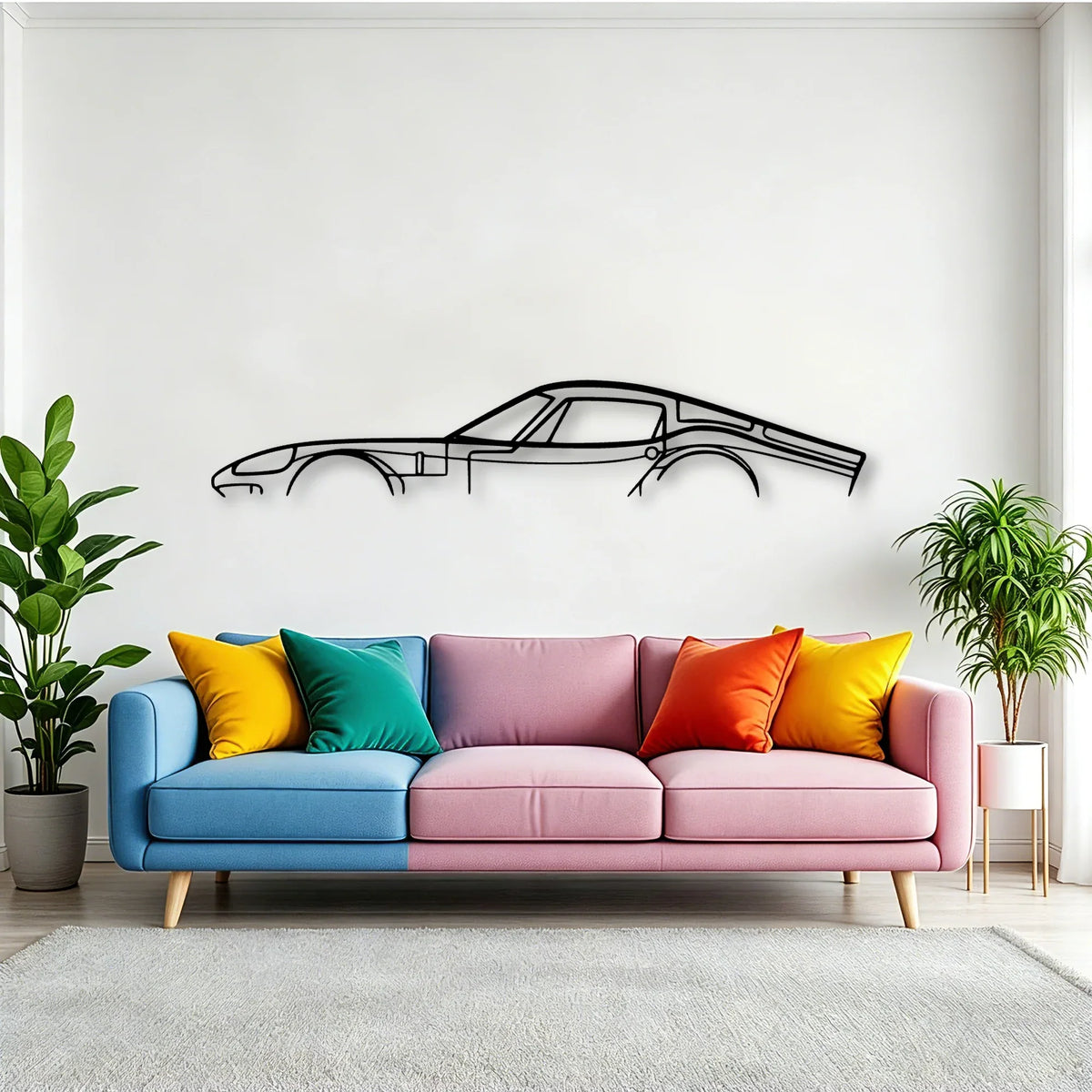 1800 GT 1966 Classic Silhouette Metal Wall Art - Tinvibe