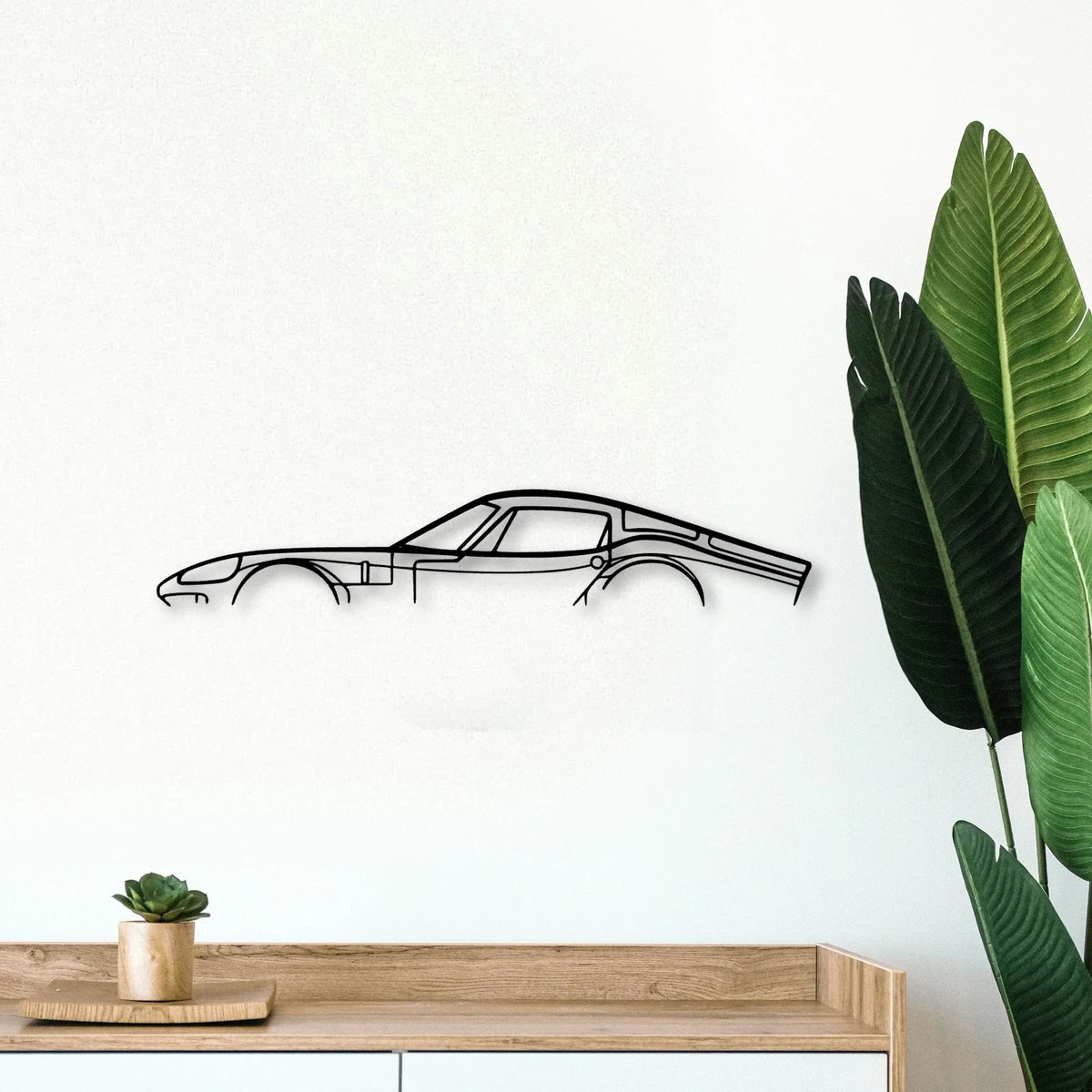 1800 GT 1966 Classic Silhouette Metal Wall Art - Tinvibe
