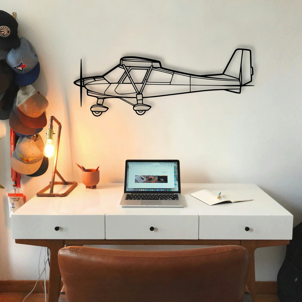 182P Skylane 4 Classic Aircraft Silhouette Metal Wall Art - Tinvibe