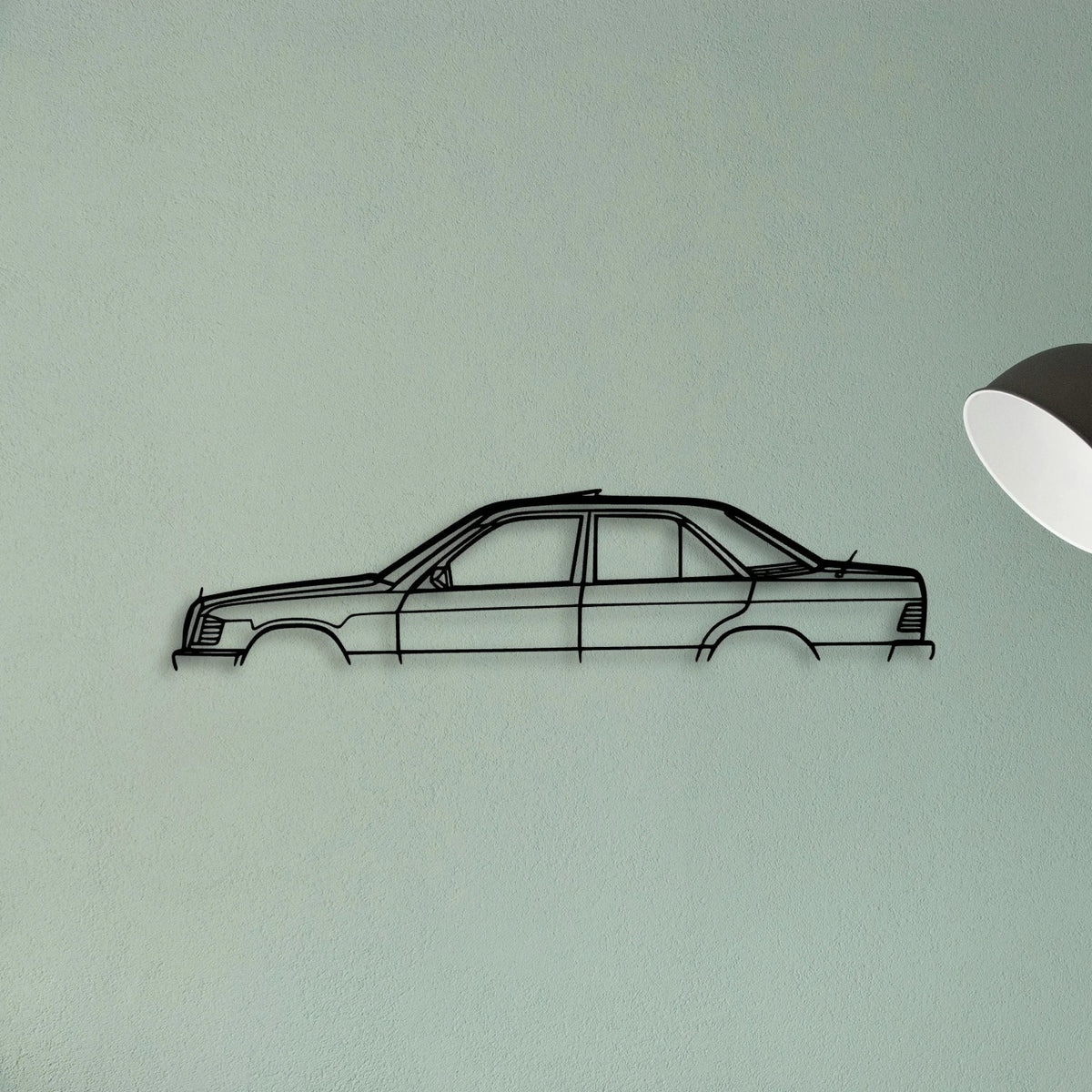 190E 1982 Classic Silhouette Metal Wall Art - Tinvibe