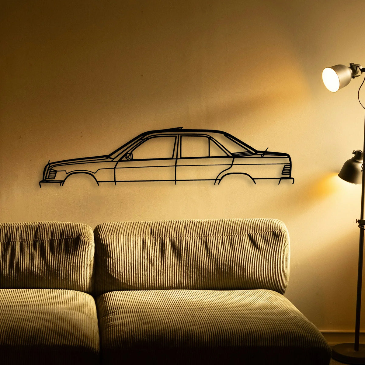 190E 1982 Classic Silhouette Metal Wall Art - Tinvibe