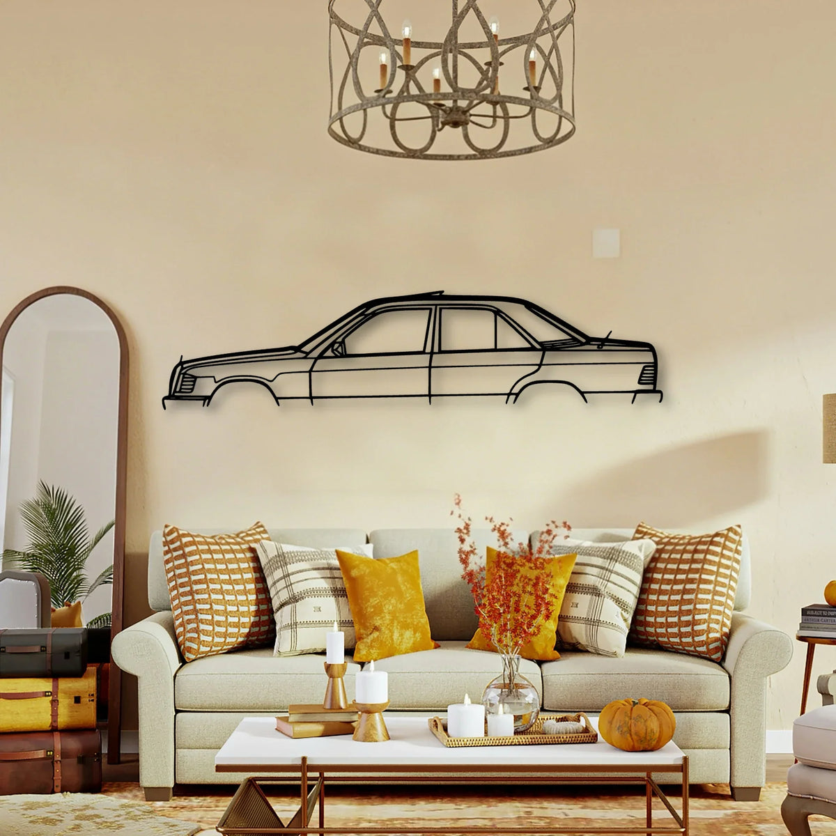 190E 1982 Classic Silhouette Metal Wall Art - Tinvibe