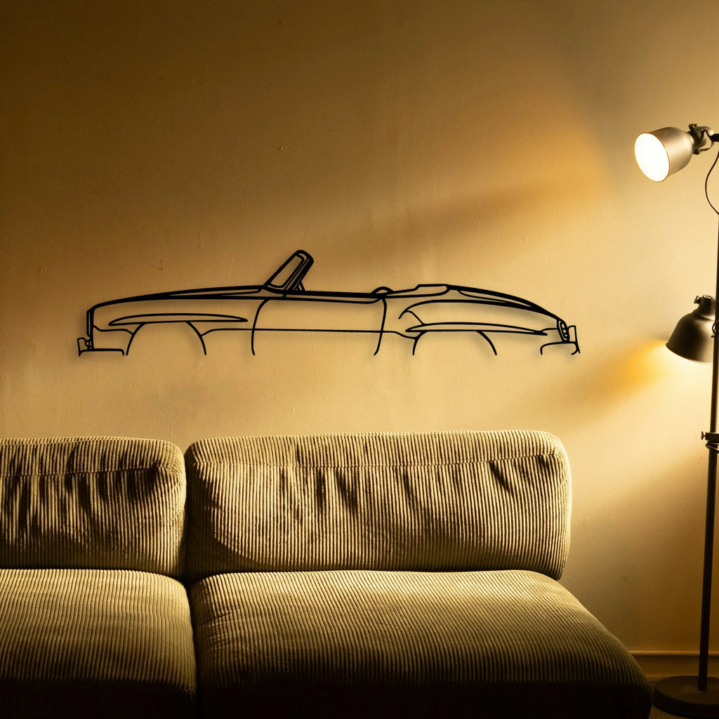 190SL 1958 Classic Silhouette Metal Wall Art - Tinvibe
