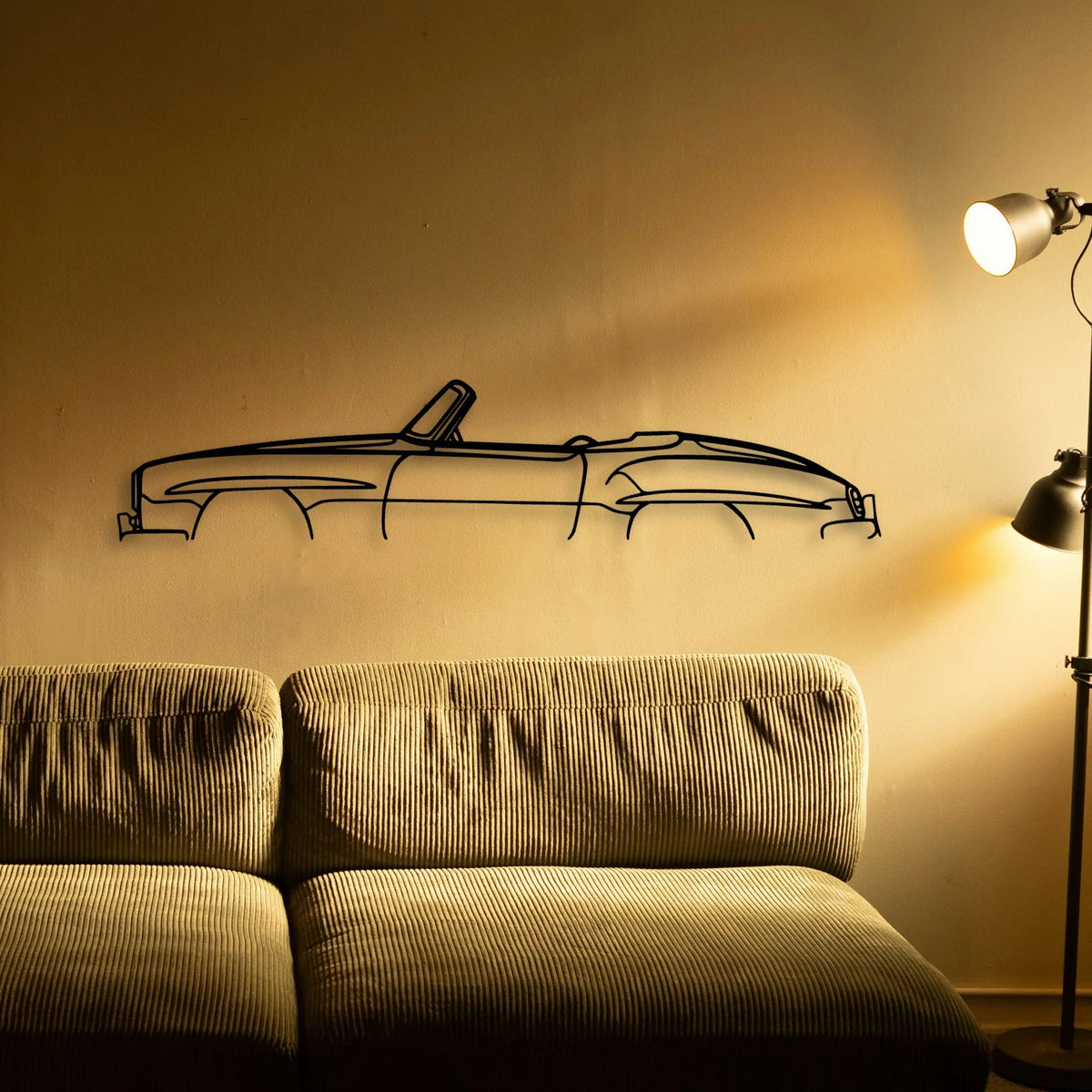190SL 1958 Classic Silhouette Metal Wall Art - Tinvibe