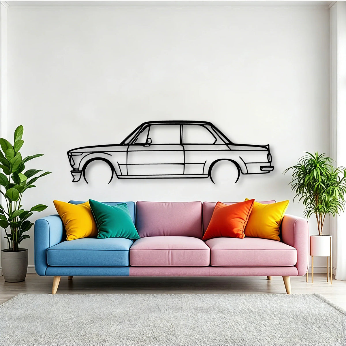 2002 1974 Classic Silhouette Metal Wall Art - Tinvibe