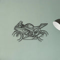 2008 Suzuki GSX R600 Classic Motorcycle Silhouette Metal Wall Art - Tinvibe