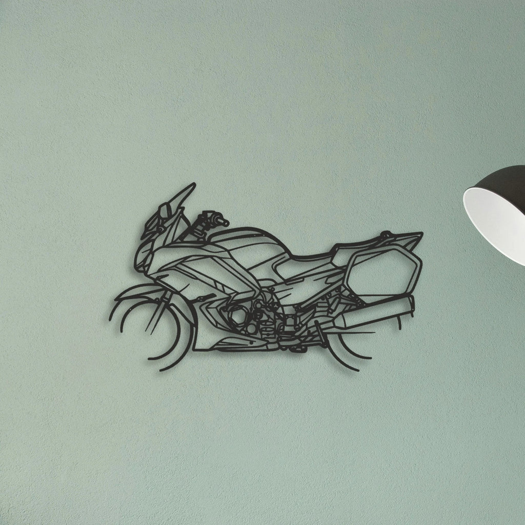 2013 Yamaha FJR1300A Classic Motorcycle Silhouette Metal Wall Art - Tinvibe