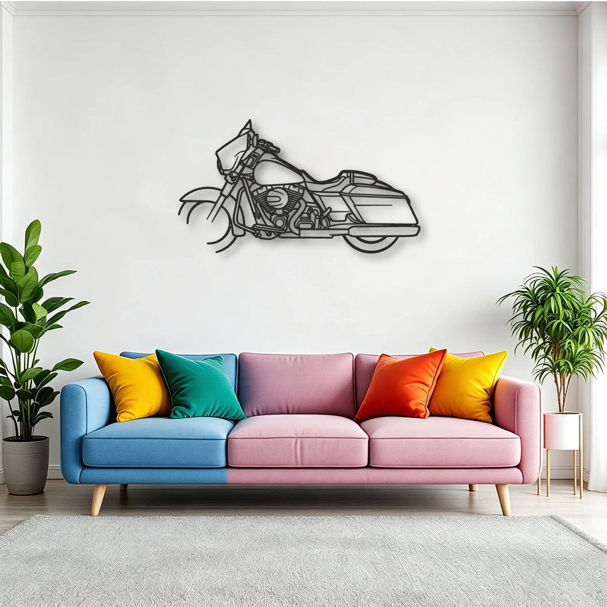 2015 Harley Davidson Street Glide Special Classic Motorcycle Silhouette Metal Wall Art - Tinvibe