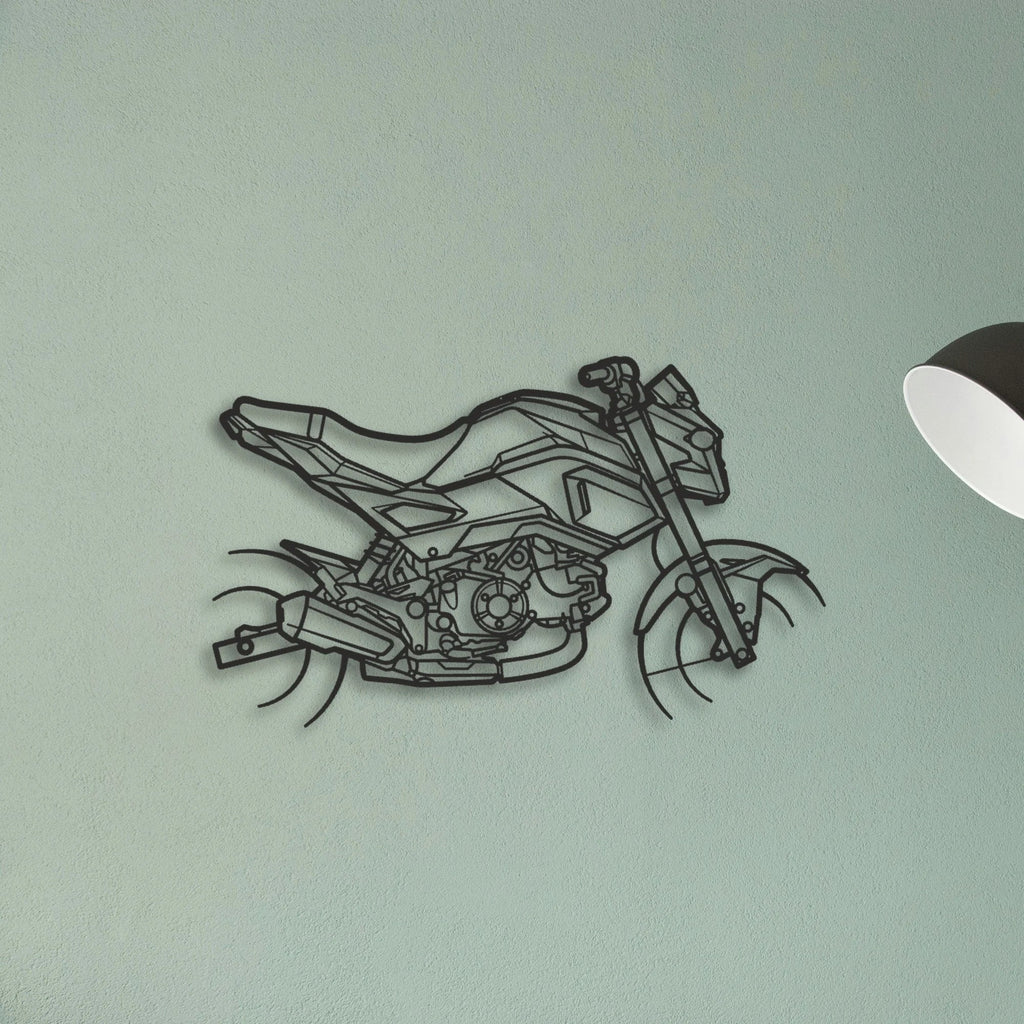 2015 Honda Grom Classic Motorcycle Silhouette Metal Wall Art - Tinvibe