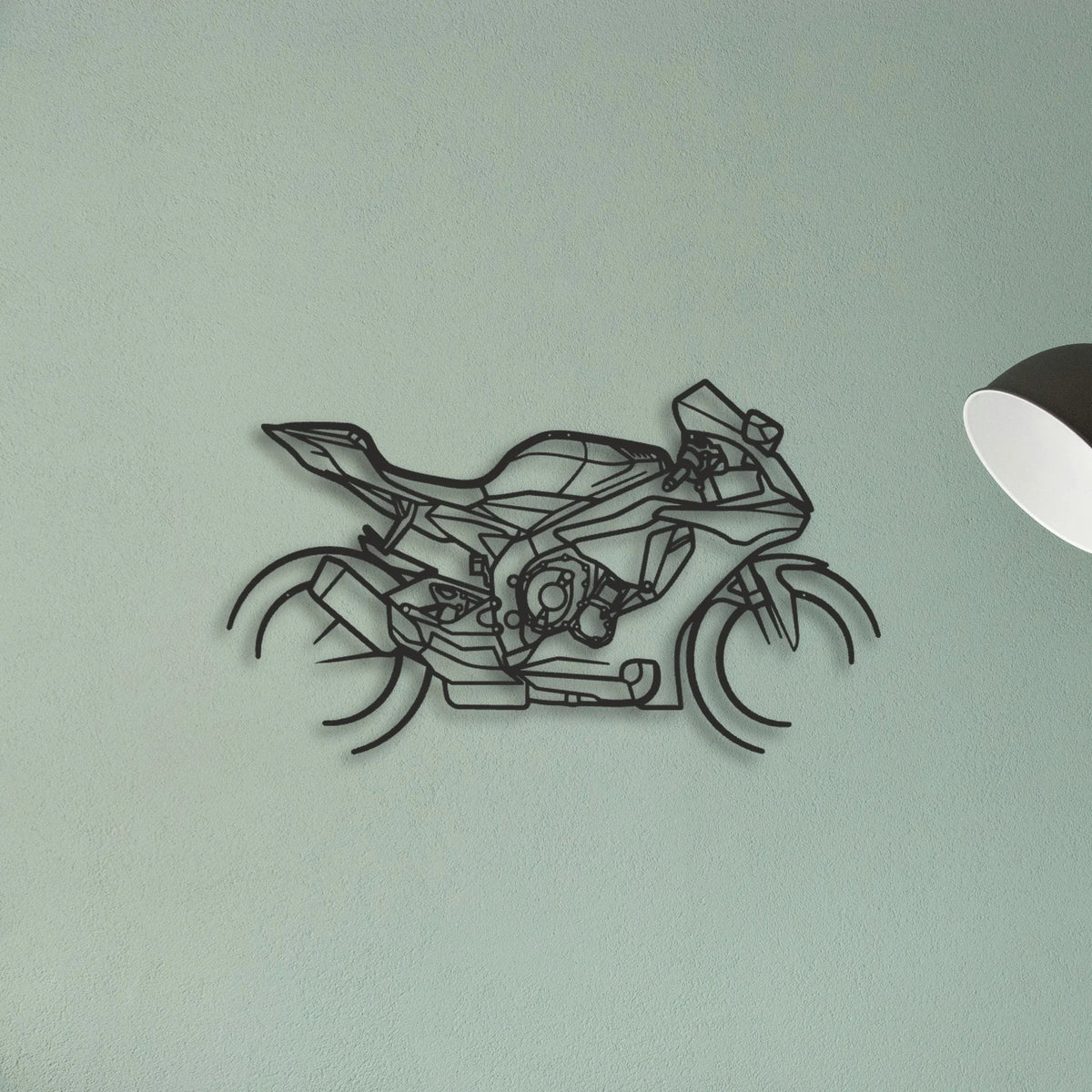 2018 Yamaha YZF R1 Classic Motorcycle Silhouette Metal Wall Art - Tinvibe