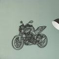 2020 Yamaha MT Classic Motorcycle Silhouette Metal Wall Art - Tinvibe