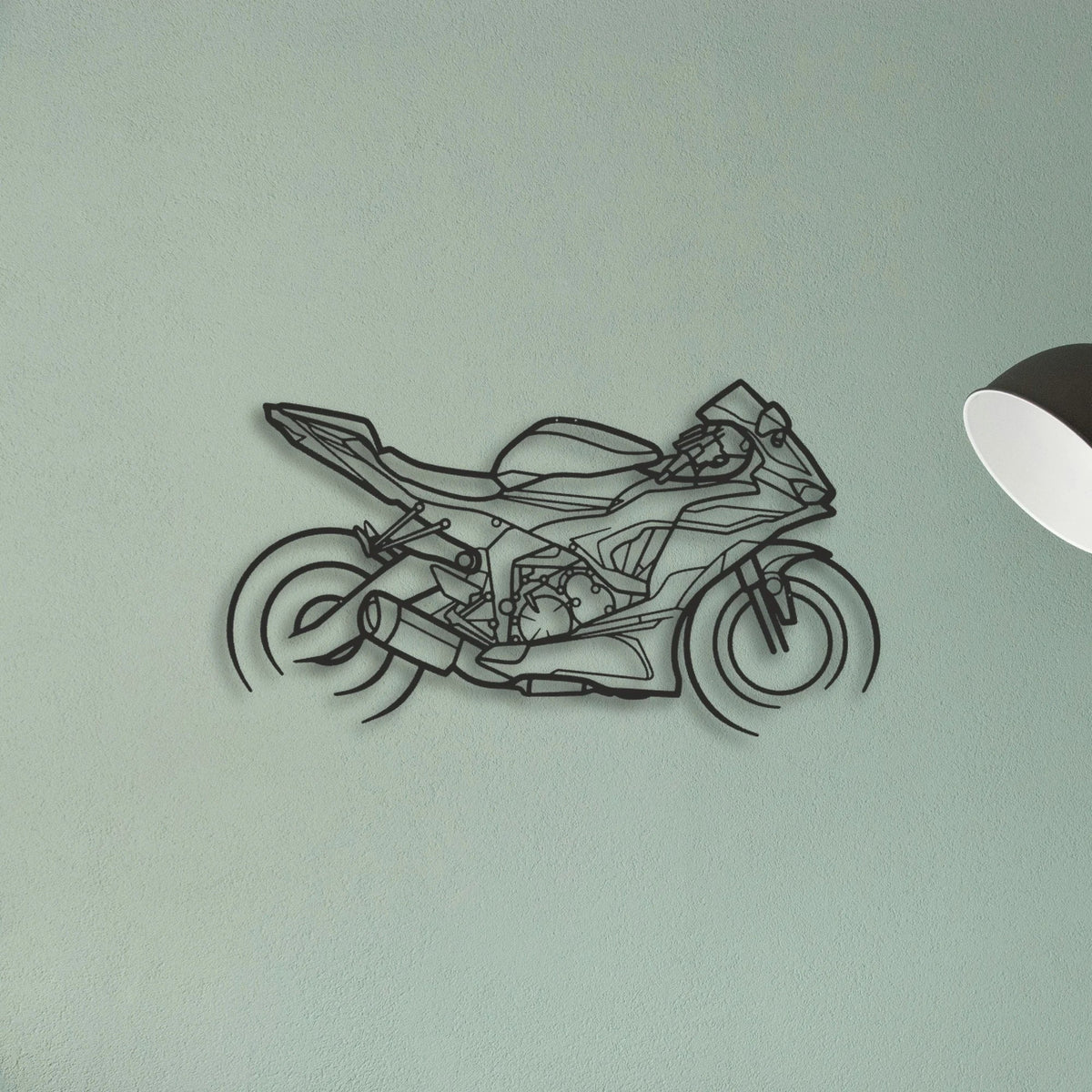 2021 Kawasaki Ninja ZX 6R Classic Motorcycle Silhouette Metal Wall Art - Tinvibe