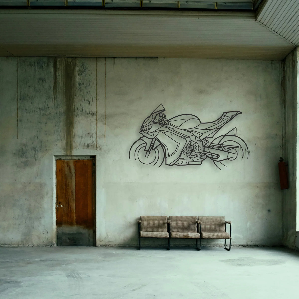 2025 Aprilia RSV4 Classic Motorcycle Silhouette Metal Wall Art - Tinvibe
