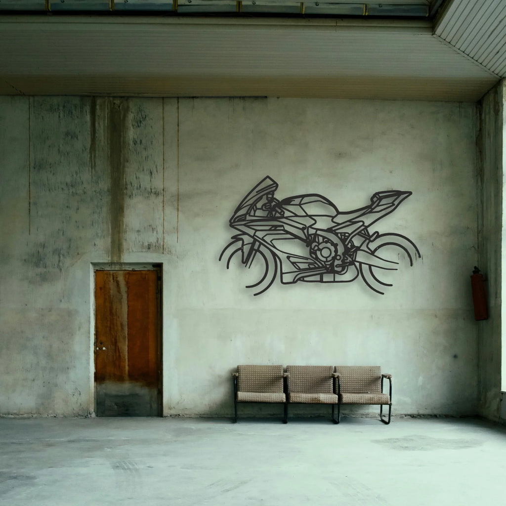 2025 Yamaha YZF R9 Classic Motorcycle Silhouette Metal Wall Art - Tinvibe