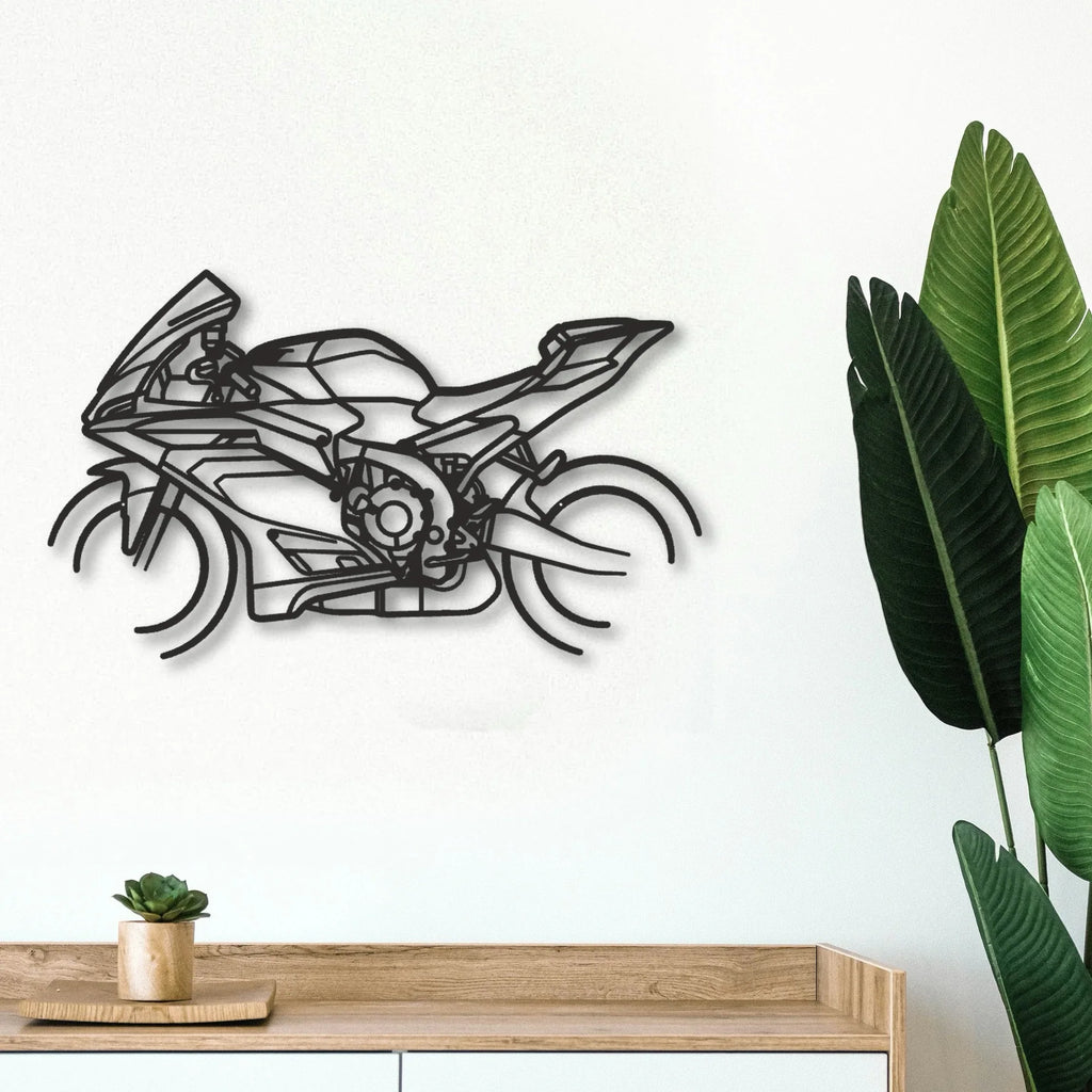 2025 Yamaha YZF R9 Classic Motorcycle Silhouette Metal Wall Art - Tinvibe