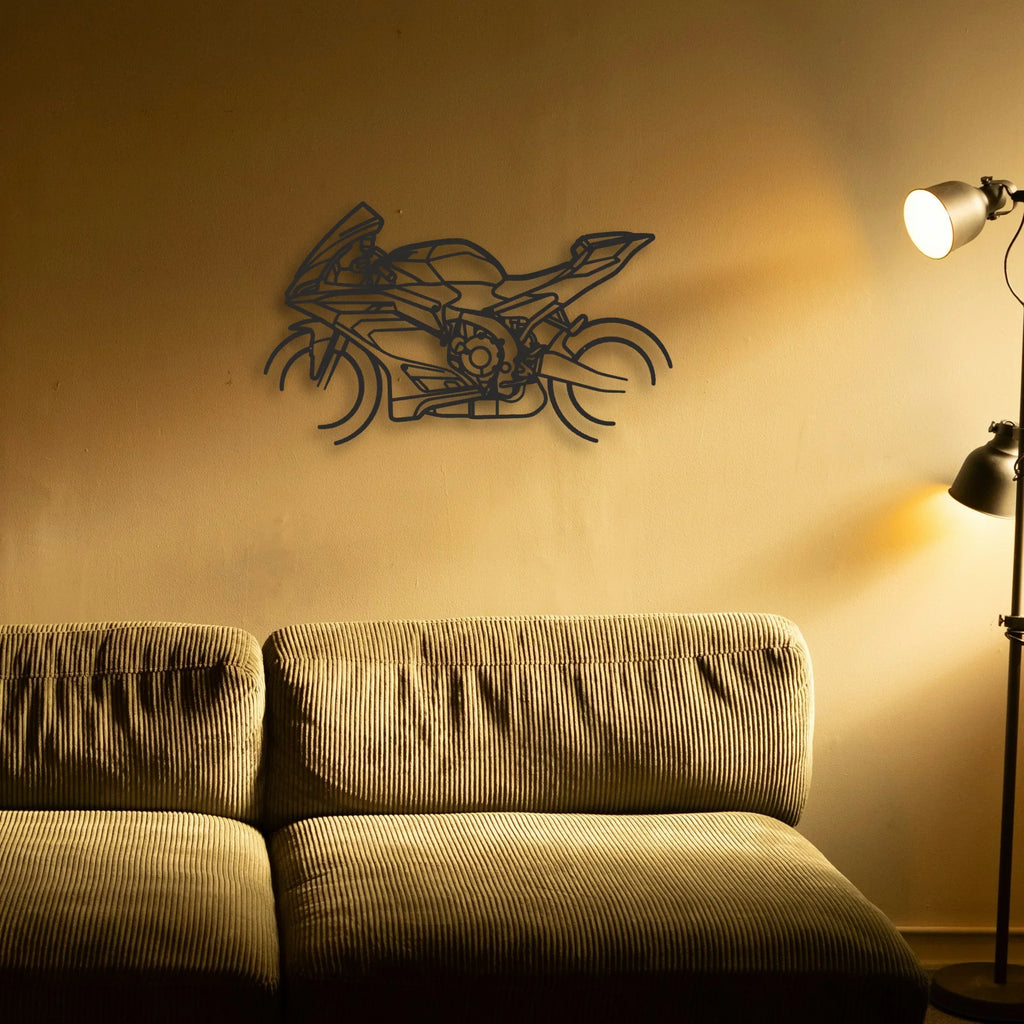 2025 Yamaha YZF R9 Classic Motorcycle Silhouette Metal Wall Art - Tinvibe
