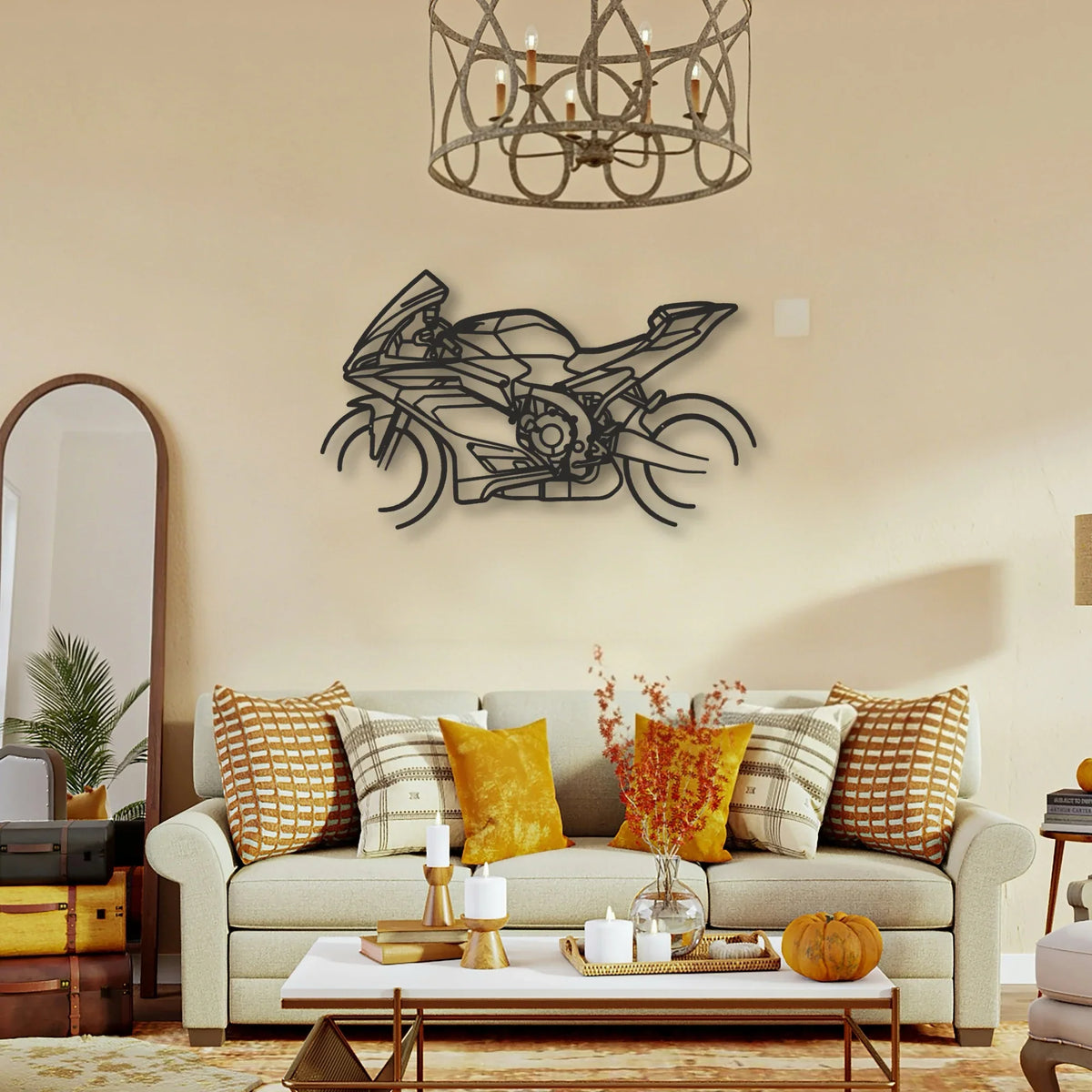 2025 Yamaha YZF R9 Classic Motorcycle Silhouette Metal Wall Art - Tinvibe
