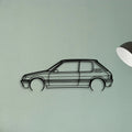 205 GTI 3 Classic Silhouette Metal Wall Art - Tinvibe