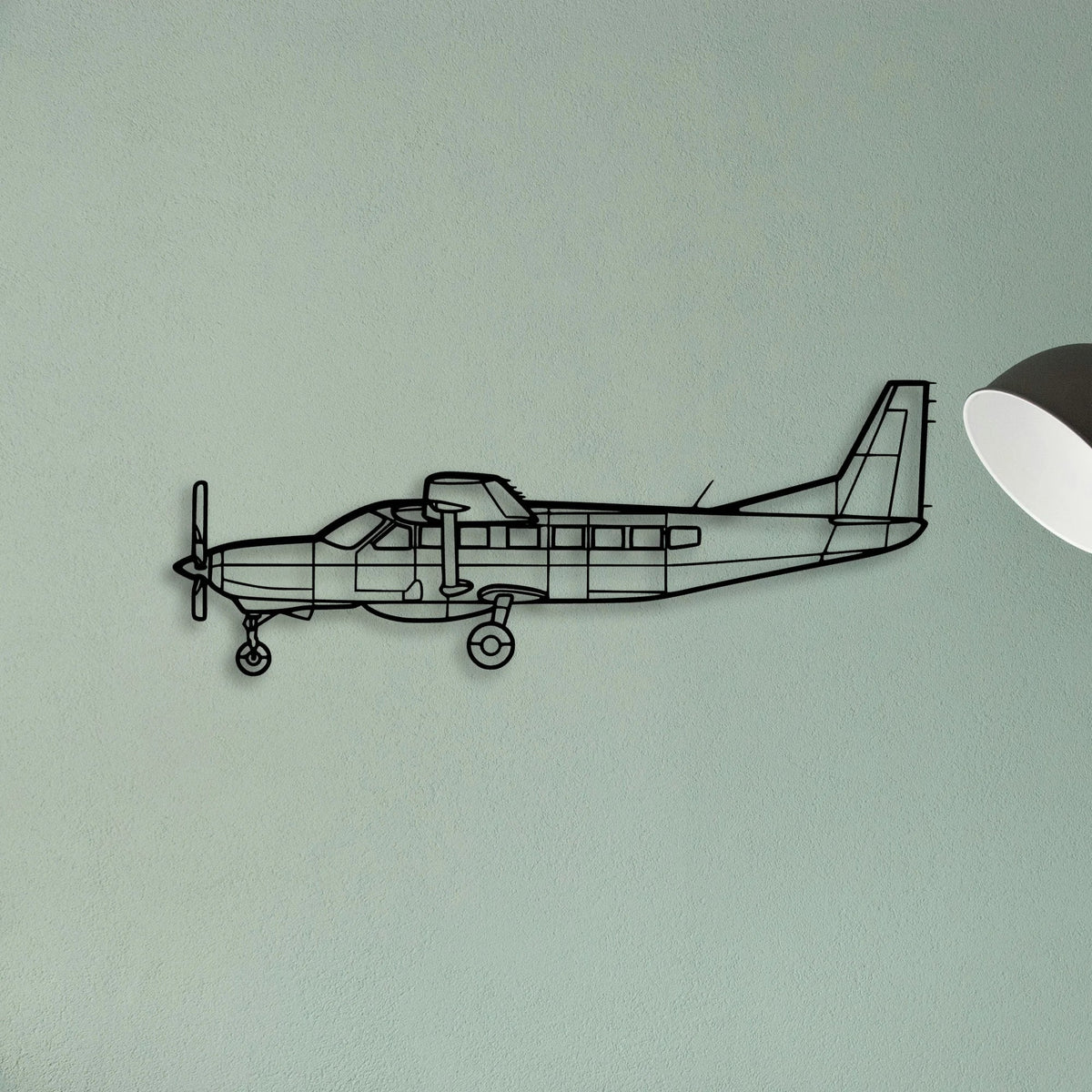 206 Turbo Stationair Classic Aircraft Silhouette Metal Wall Art - Tinvibe