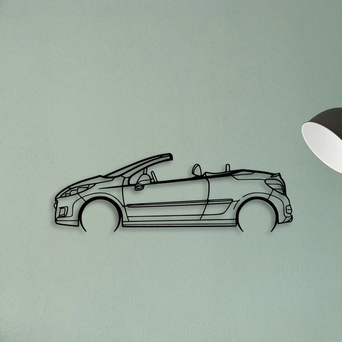 207 CC 2010 Classic Silhouette Metal Wall Art - Tinvibe
