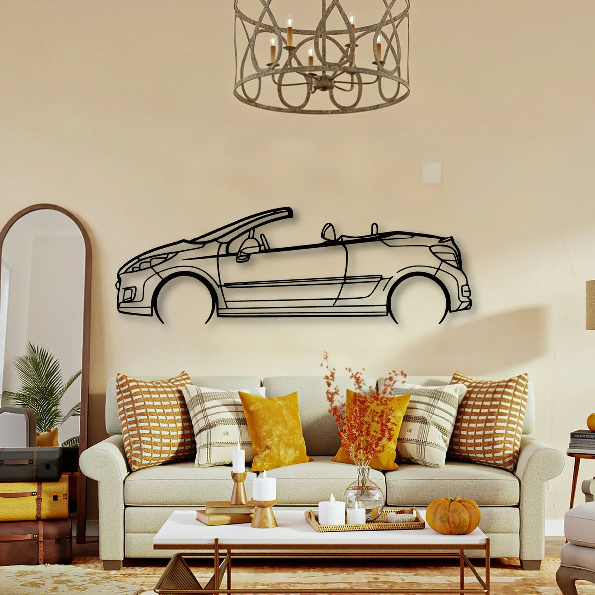 207 CC 2010 Classic Silhouette Metal Wall Art - Tinvibe