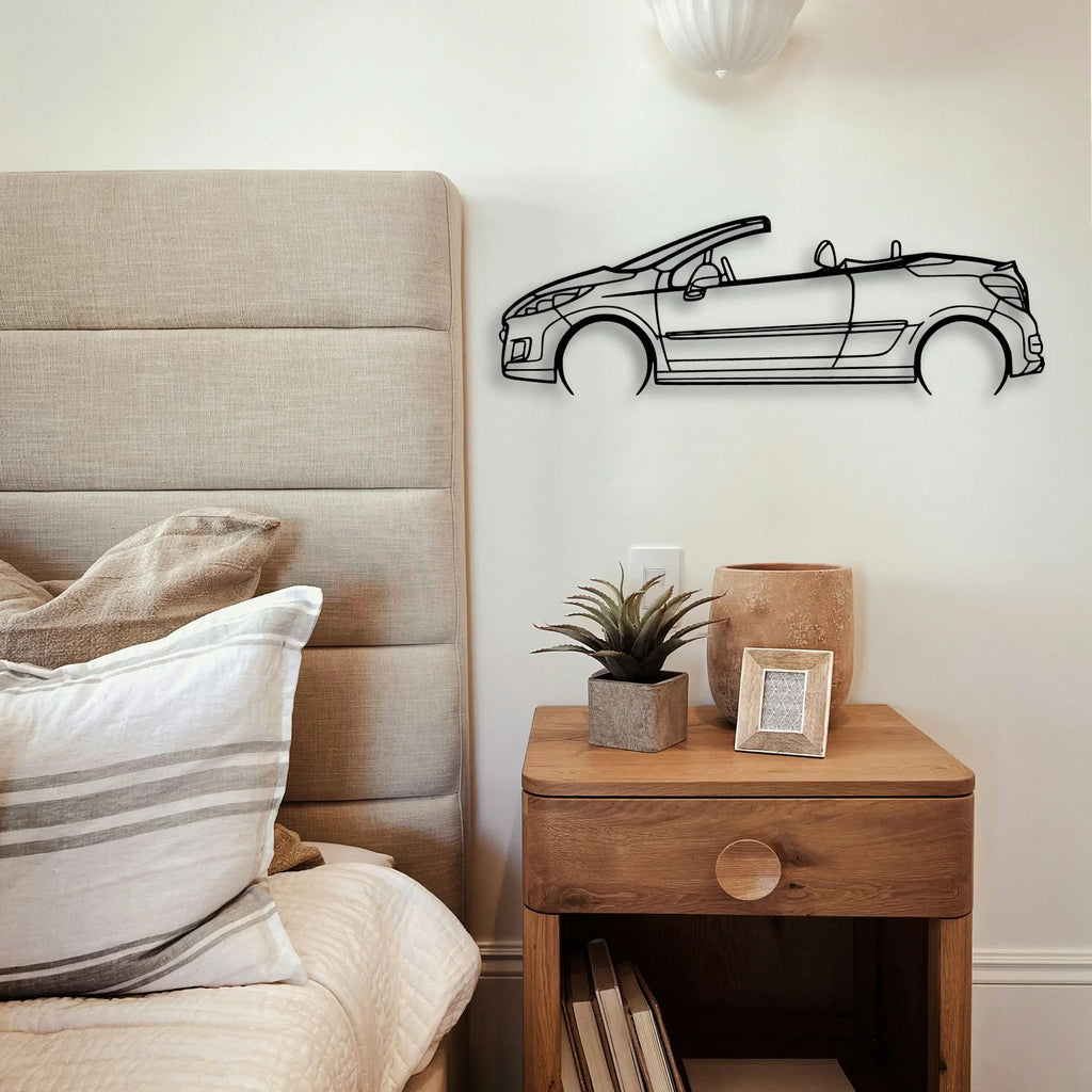 207 CC 2010 Classic Silhouette Metal Wall Art - Tinvibe