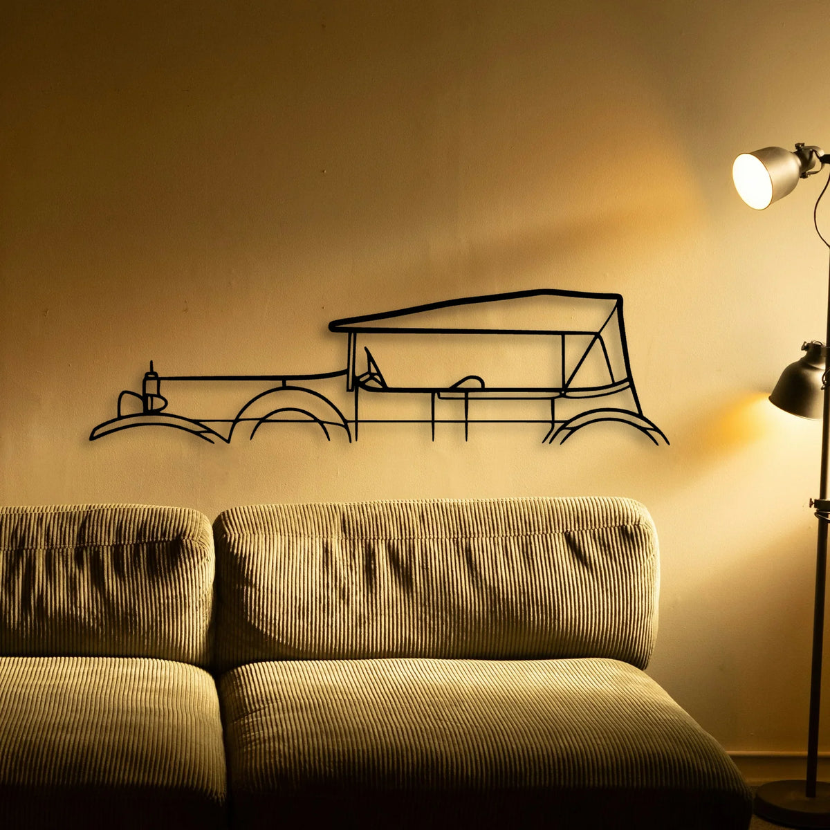 20 40 Tourer 1924 Classic Silhouette Metal Wall Art - Tinvibe