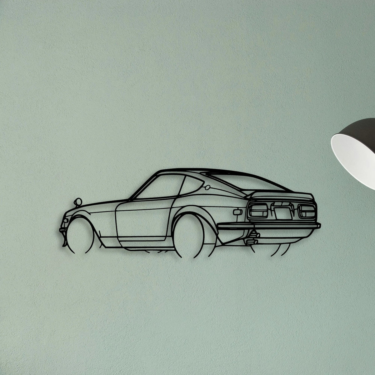 240Z 1972 Angle Classic Silhouette Metal Wall Art - Tinvibe