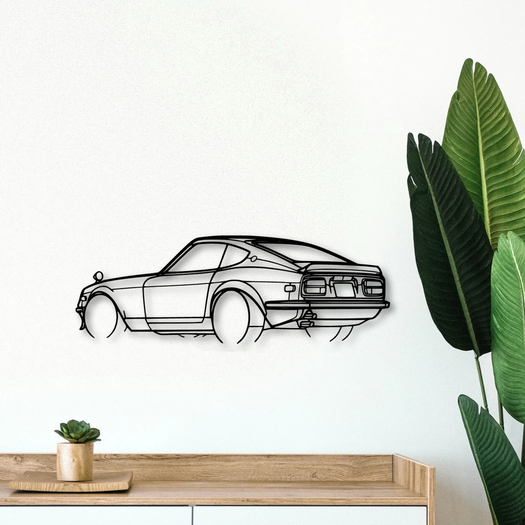 240Z 1972 Angle Classic Silhouette Metal Wall Art - Tinvibe