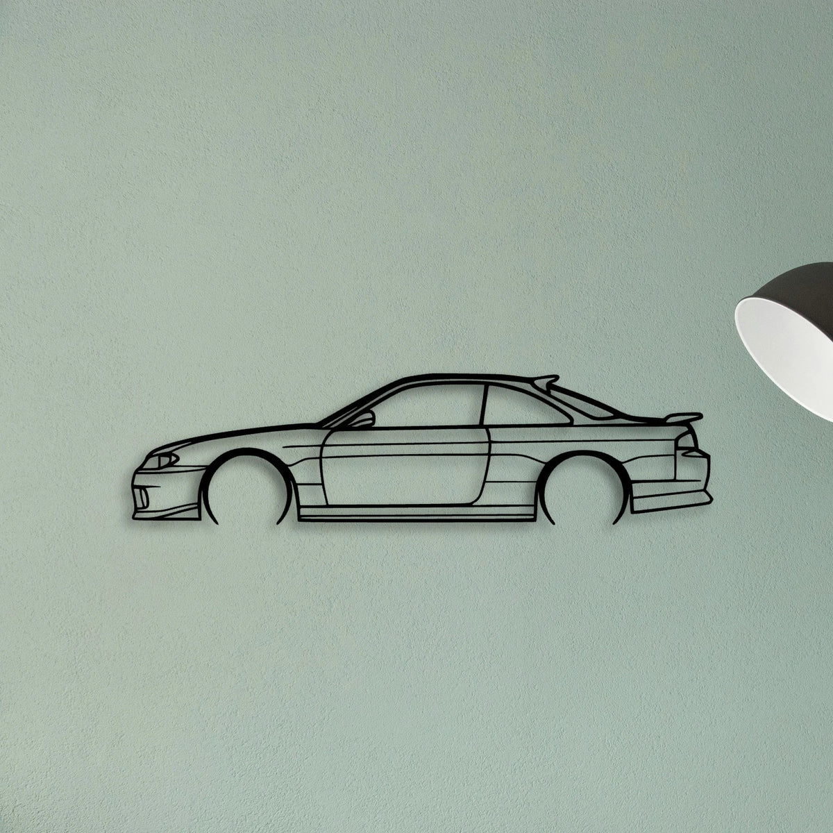 240SX S14 5 Classic Silhouette Metal Wall Art - Tinvibe