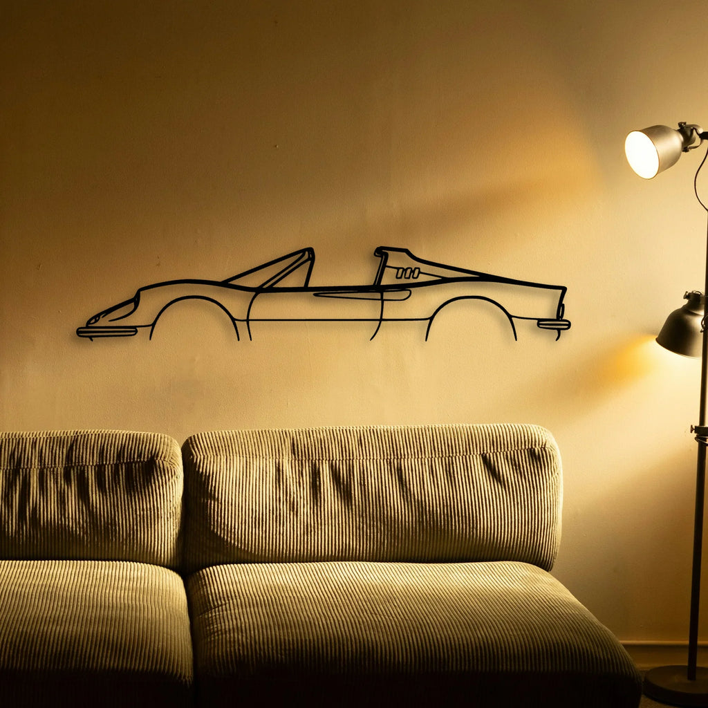 246 GTS Dino Classic Silhouette Metal Wall Art - Tinvibe