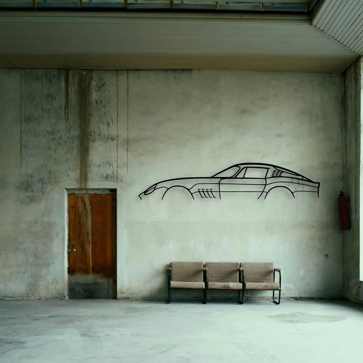 275 GTB 1966 Classic Silhouette Metal Wall Art - Tinvibe