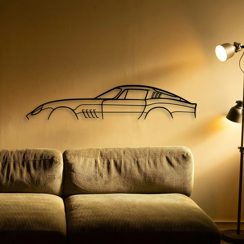 275 GTB 1966 Classic Silhouette Metal Wall Art - Tinvibe