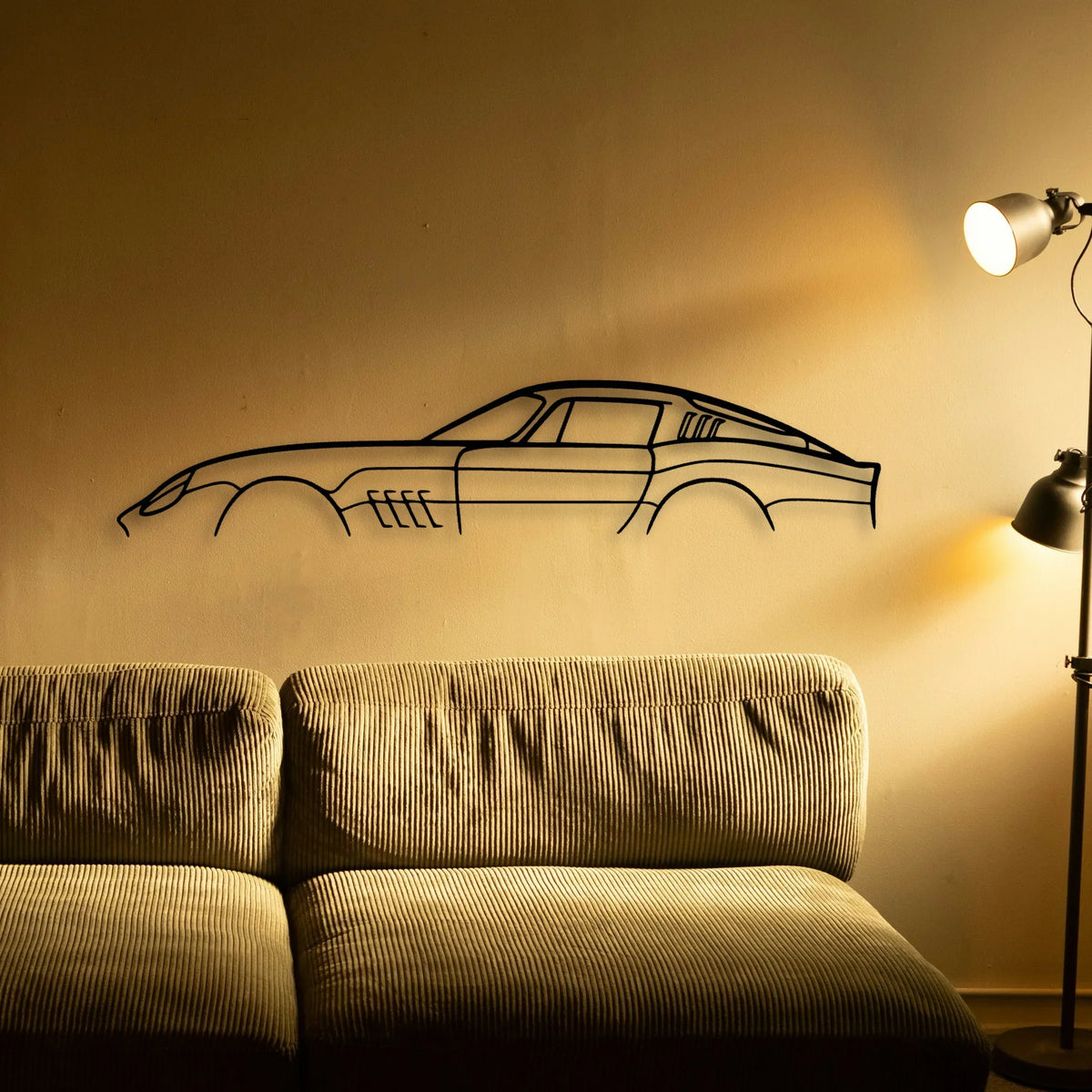 275 GTB 1966 Classic Silhouette Metal Wall Art - Tinvibe