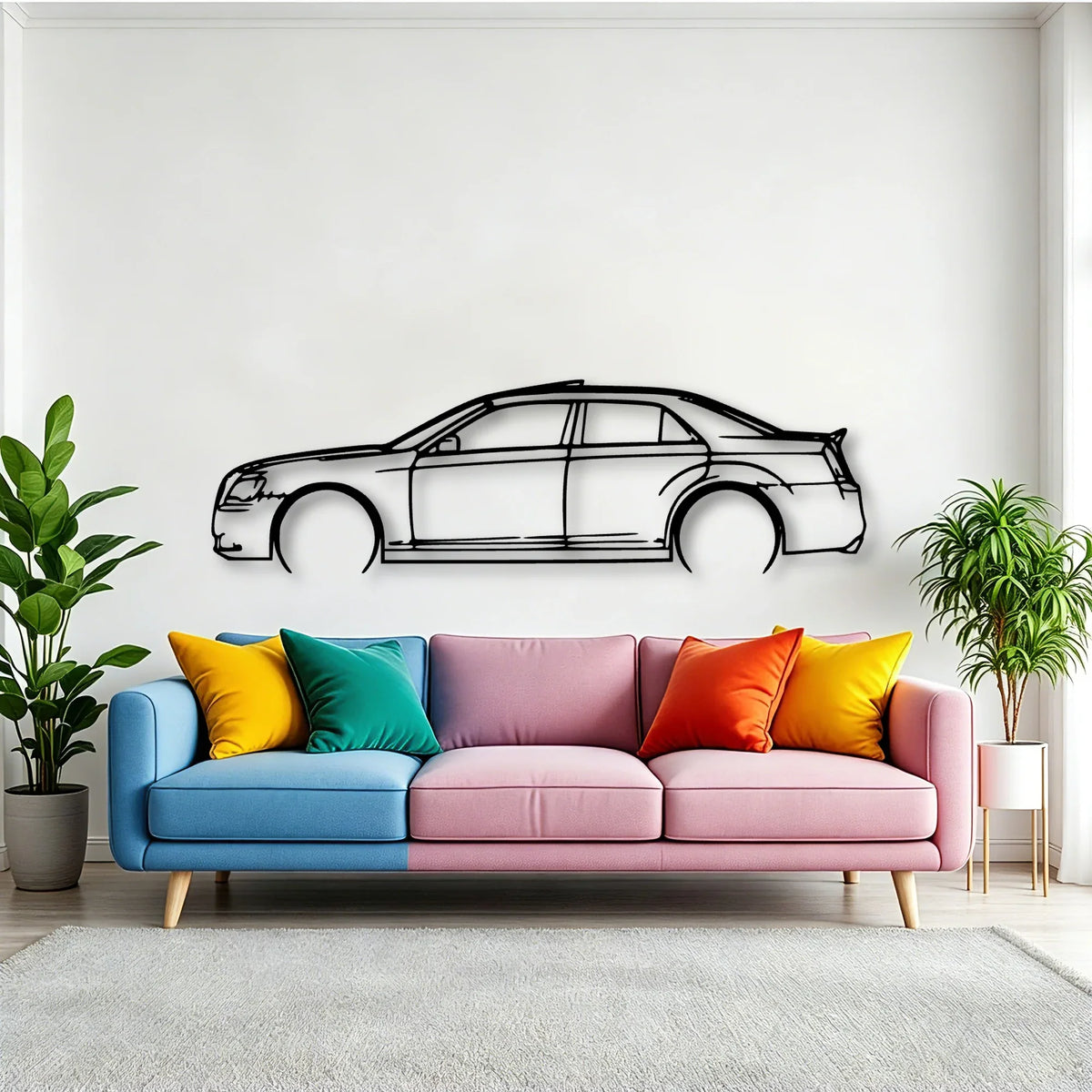 300C 2012 Classic Silhouette Metal Wall Art - Tinvibe