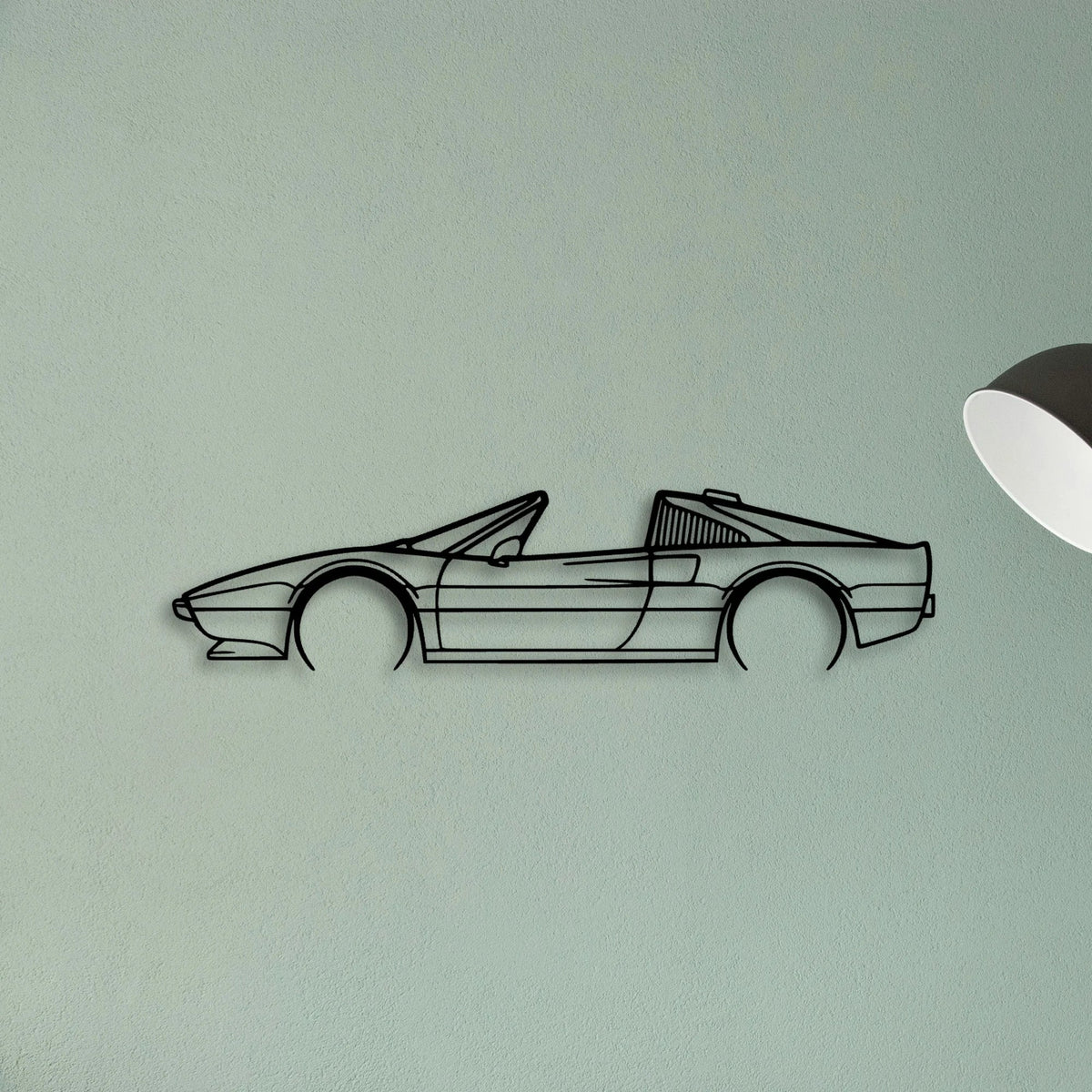 308 GTS QV 1984 Classic Silhouette Metal Wall Art - Tinvibe
