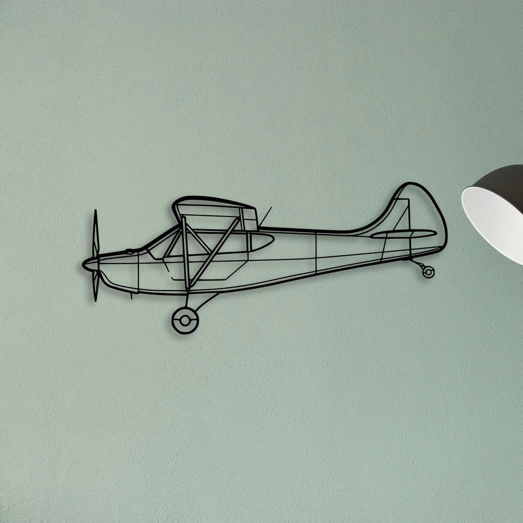 421C 3 Classic Aircraft Silhouette Metal Wall Art - Tinvibe