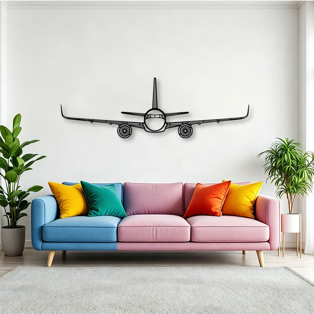 747 400F 2 Classic Aircraft Silhouette Metal Wall Art - Tinvibe