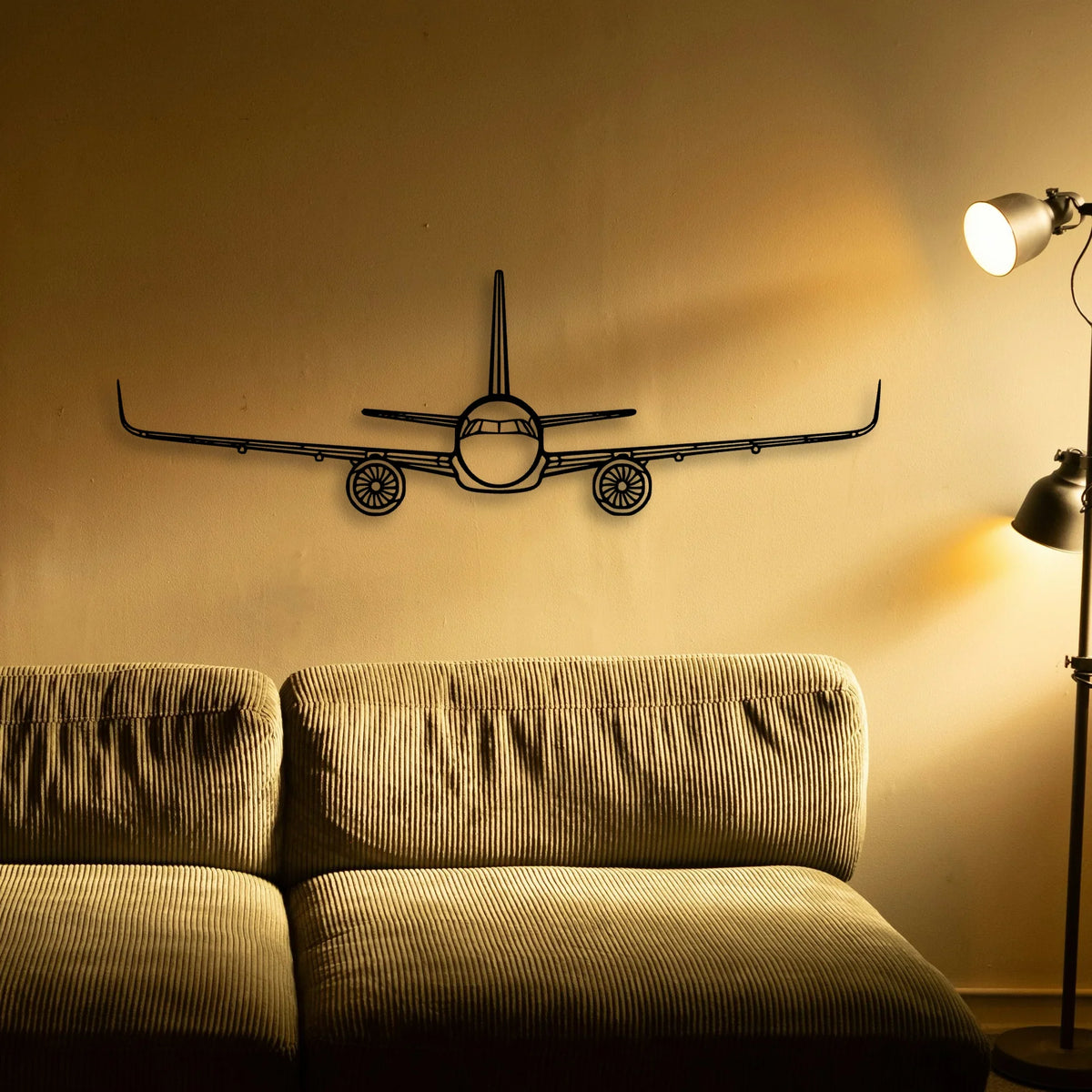 747 400F 2 Classic Aircraft Silhouette Metal Wall Art - Tinvibe