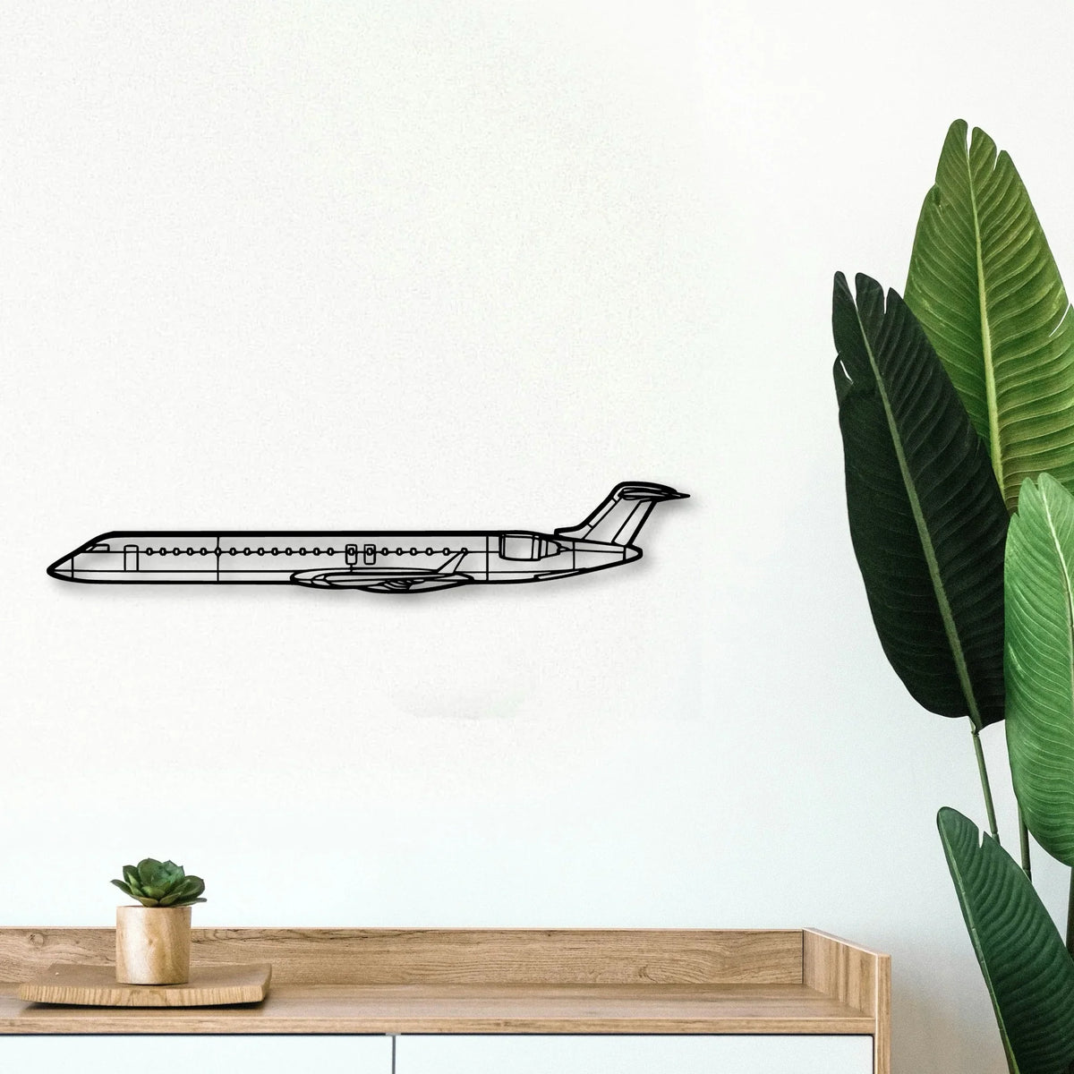 747 800 2 Classic Aircraft Silhouette Metal Wall Art - Tinvibe