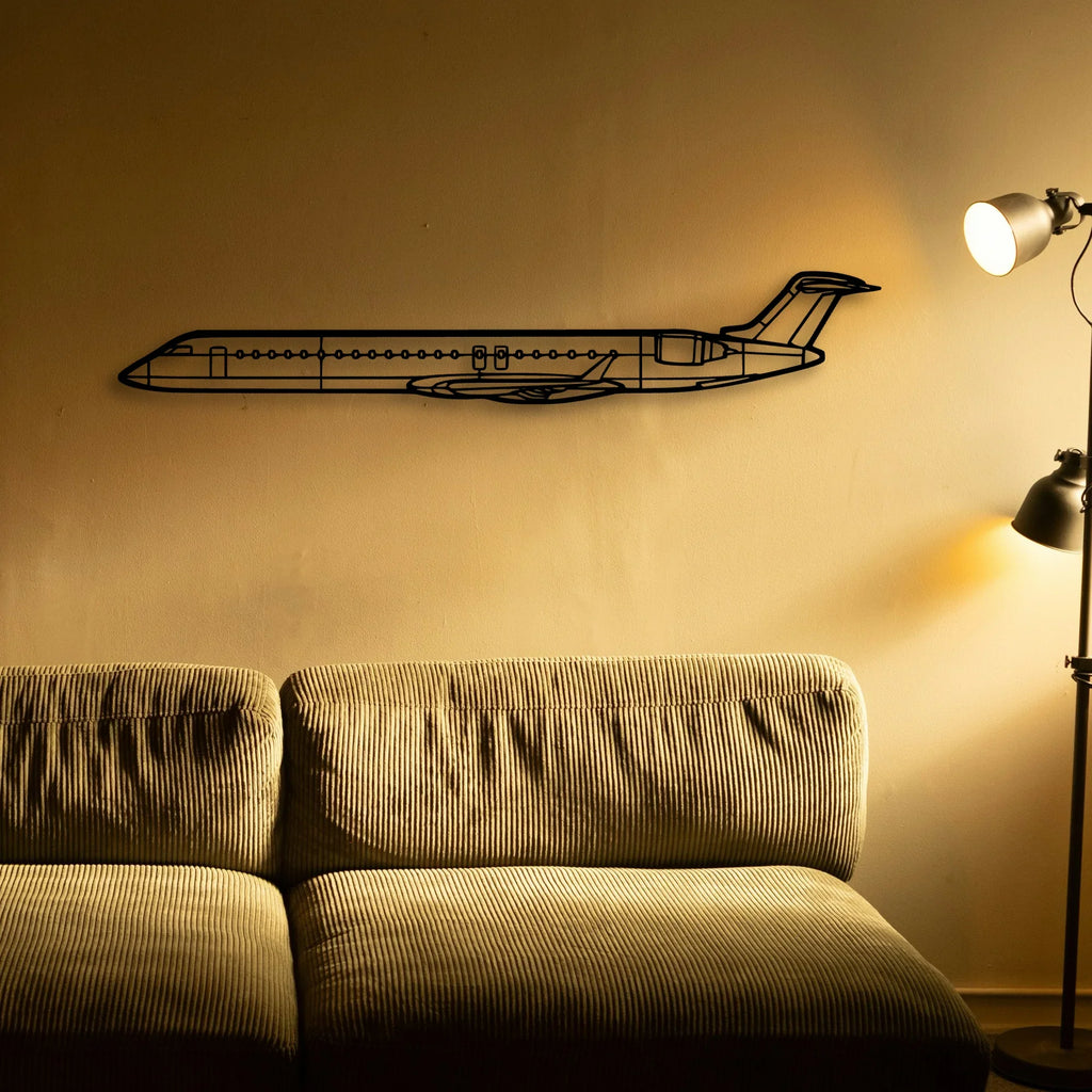 747 800 2 Classic Aircraft Silhouette Metal Wall Art - Tinvibe